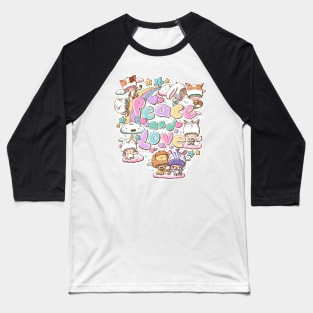 Peace and love preditors and prey in kawaii style Baseball T-Shirt